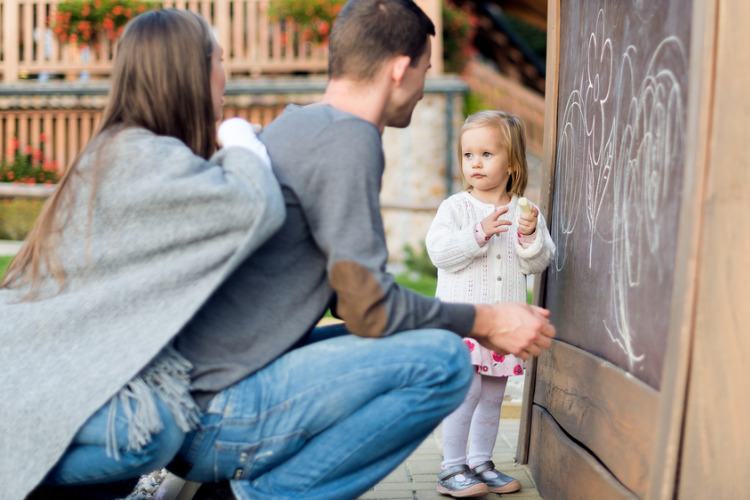 een krijtbord voor aan de schutting