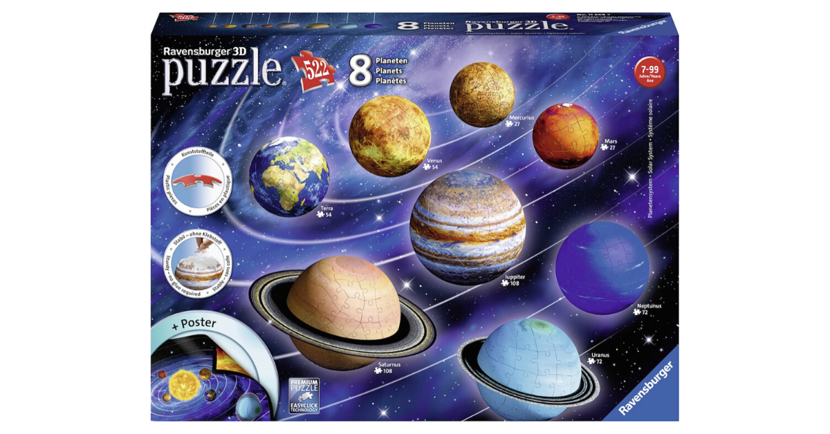 Ravensburger 3D puzzel Zonnestelsel