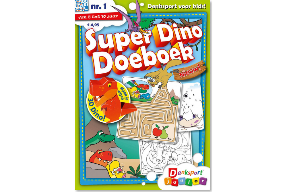 Super Dino Doeboek Puzzelboek denksport Junior