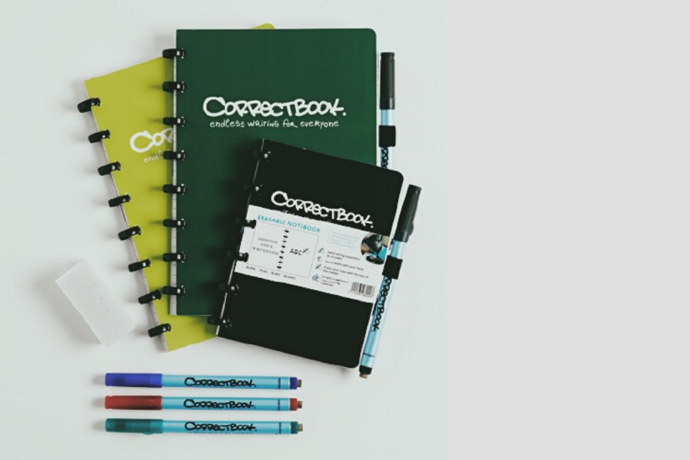 Correctbook is verkrijgbaar in diverse kleuren en formaten