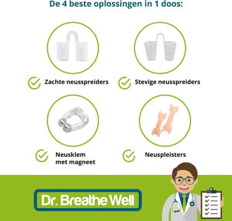 De 4 beste oplossingen in één doos van Dr. Breathe Well