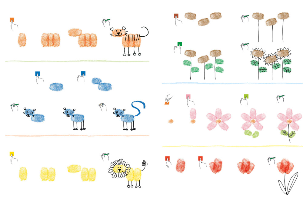 Tekenen met vingerverf